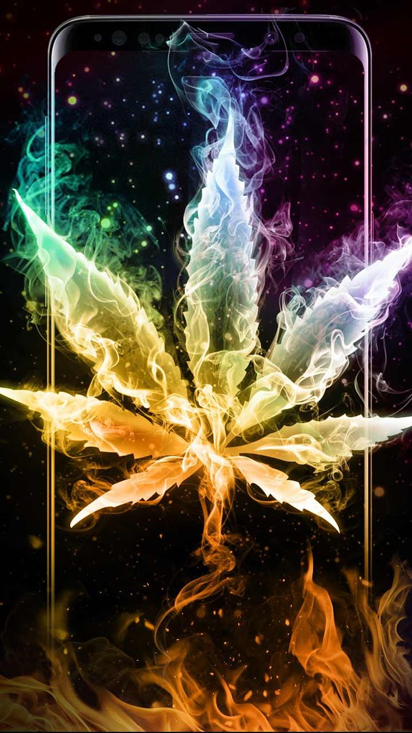 Neon Smoke Weed Live for Android HD phone wallpaper