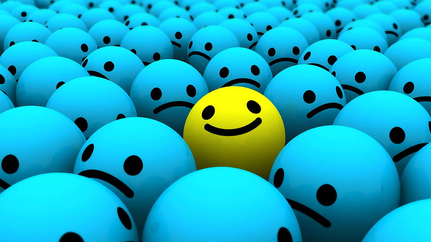 Be different, Smilies, 3D, Mood, Happy, Sad, sad happy HD wallpaper