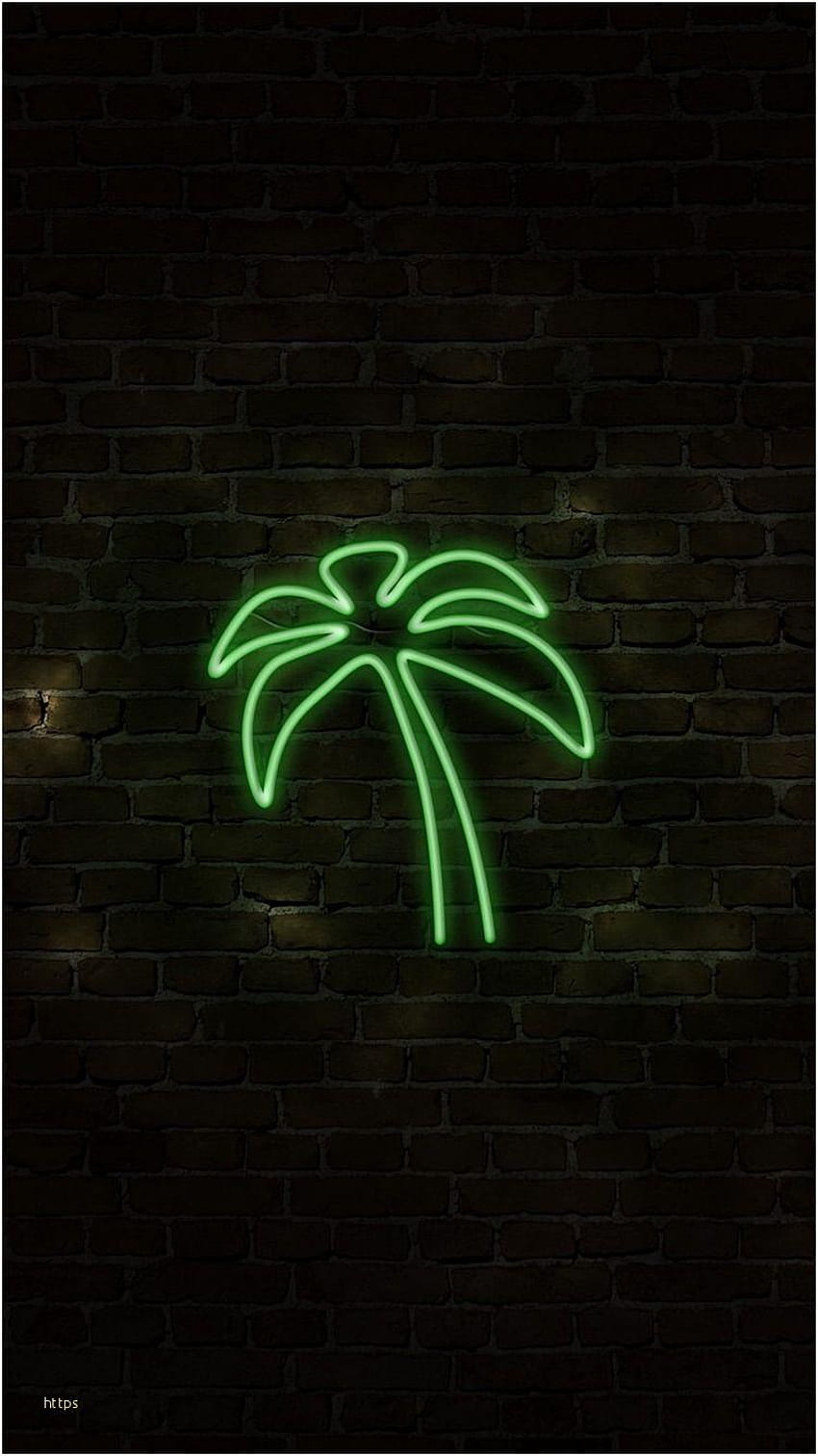 Green, Leaf, Plant, Font, Neon, Illustration iphone, neon plants HD phone wallpaper