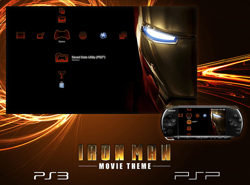 Iron Man Theme for PS3 and PSP by Alphathon, movie theme HD wallpaper