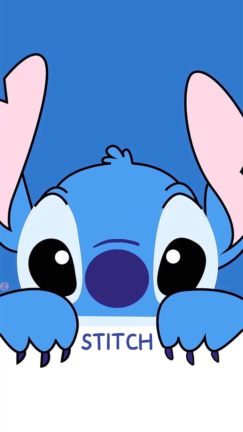 Download Cute Aesthetic Stitch With Heart Stencils Wallpaper  Wallpapers com