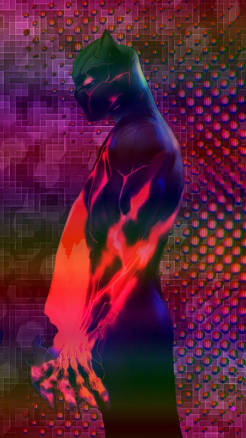 black panther in red by AdanMaki0, red black panther HD phone wallpaper