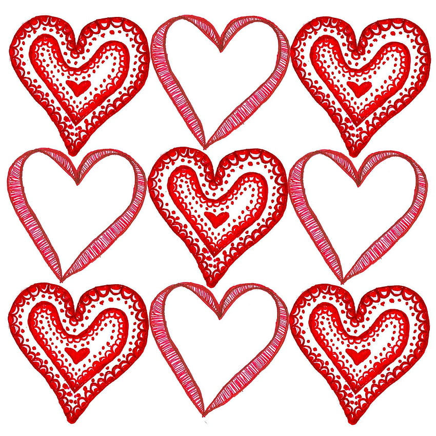 9 Hearts Valentines Day Card Template, interlocking hearts HD phone wallpaper