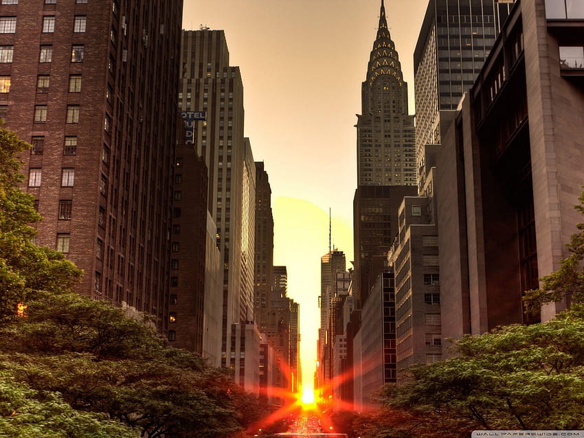Manhattanhenge 2012 ❤ สำหรับ • แท็บเล็ต Nexus 5 อาคารไครสเลอร์ วอลล์เปเปอร์ HD