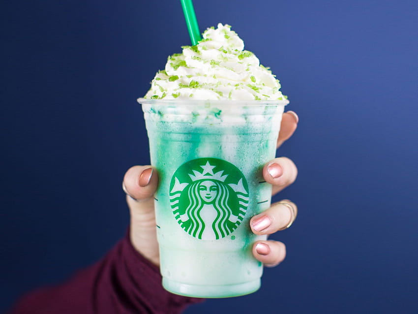 What Starbucks' Crystal Ball Frappuccino Tastes Like, green starbucks drink HD wallpaper