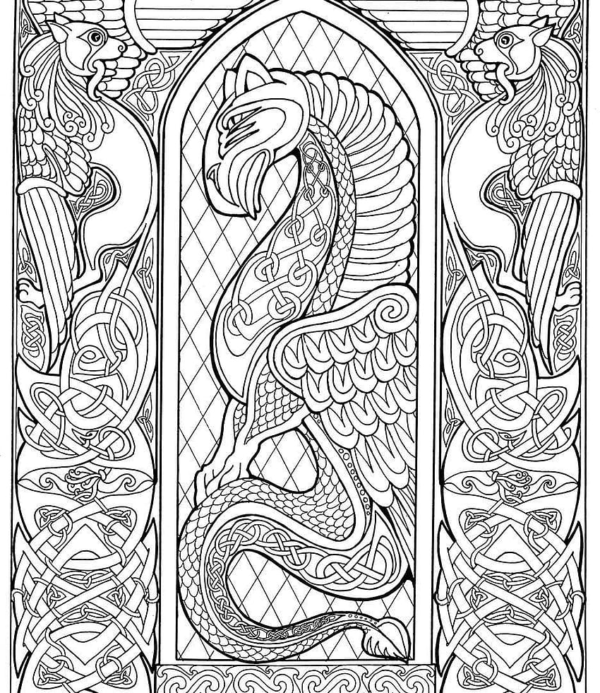 Wonderful Celtic Coloring Page For Adults Knot With, celtic art HD phone wallpaper