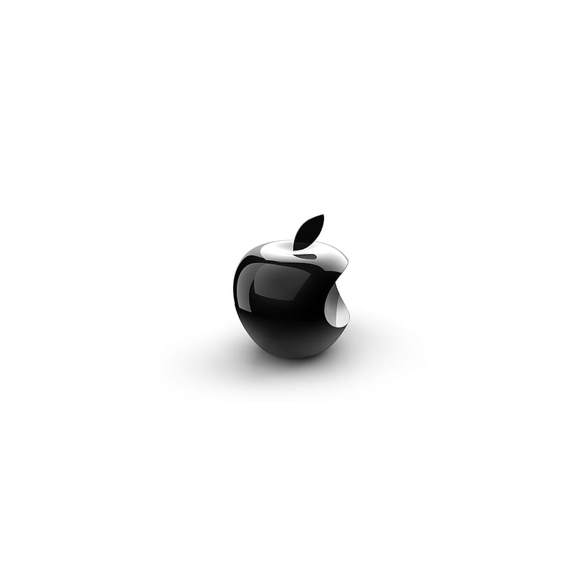 Logo Apple 3d, putih apel wallpaper ponsel HD