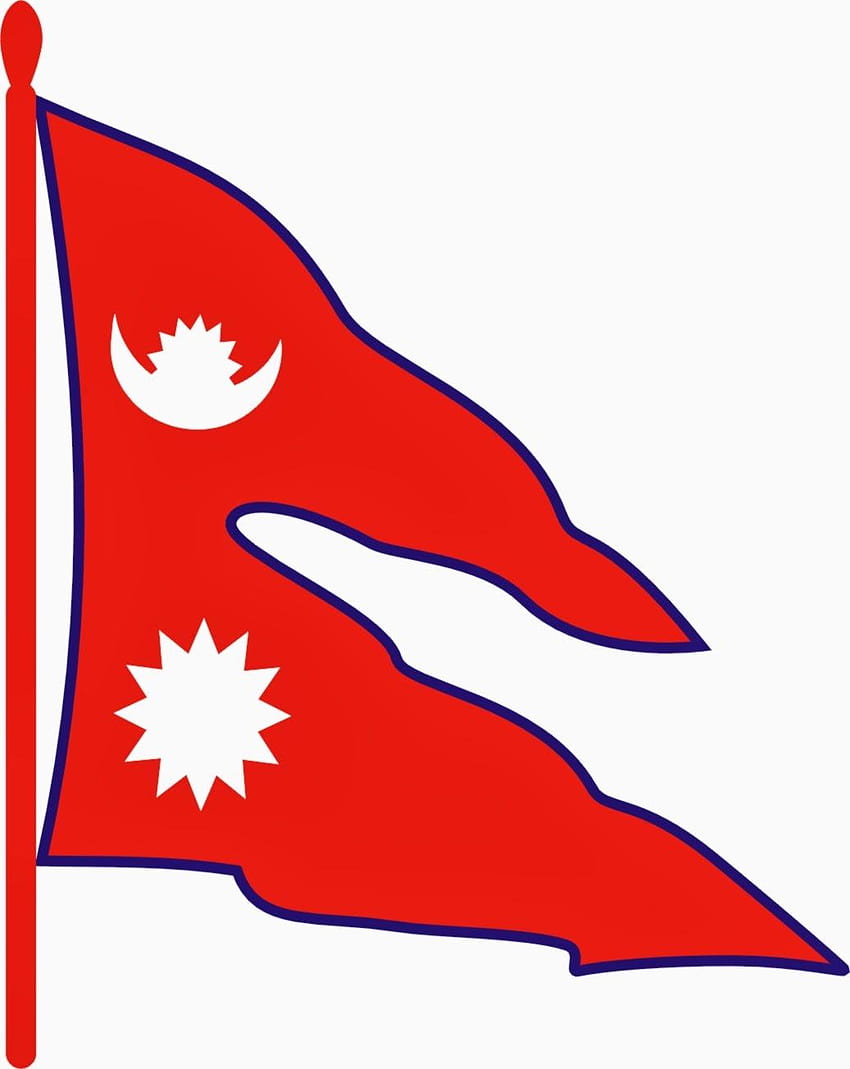 Die Nationalflagge von Nepal, nepalesische Flagge HD-Handy-Hintergrundbild