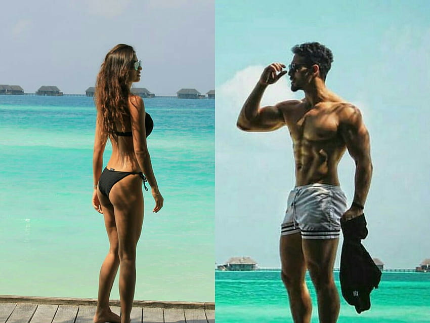 Avviso di coppia: Tiger Shroff e Disha Patani si stanno godendo la loro vacanza alle Maldive, ed è CALDA. Sfondo HD