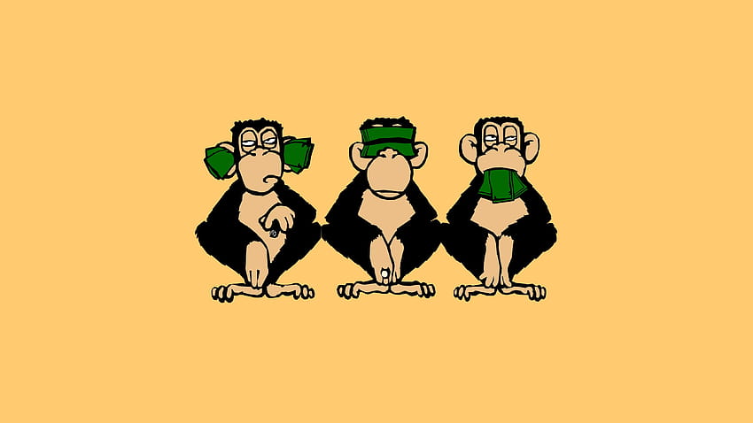 Trois singes sages Fond d'écran HD