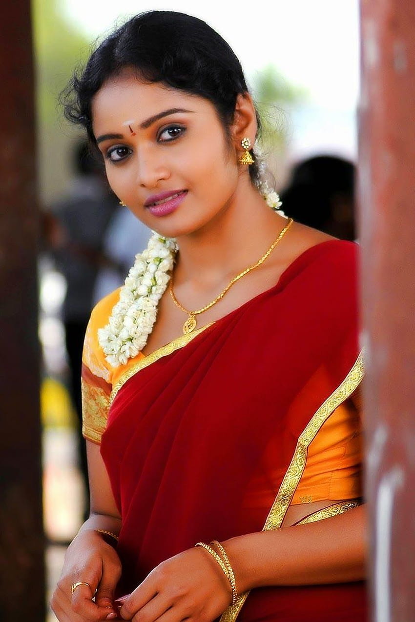 CUTE HOMELY ACTRESS: WOW! CUTE ADVAITHA TAMIL HEROINE AS HOMELY GIRL IN  HALF SAREE HD phone wallpaper | Pxfuel