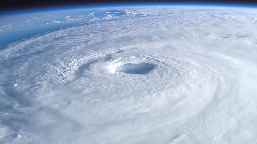Ocean chmury przestrzeń kosmiczna burza ziemia huragan Tapeta HD