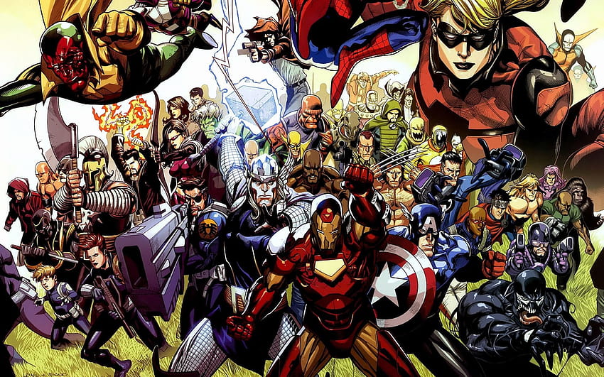 6 Marvel Comic, vengeurs vintage Fond d'écran HD