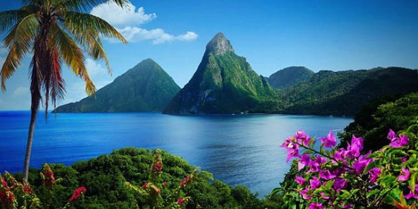 Caribbean Island , Top 44 Caribbean Island Backgrounds, saint lucia HD wallpaper