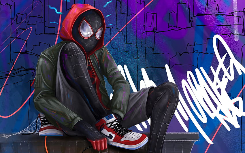 Spider Man Nike, nike miles morales HD wallpaper