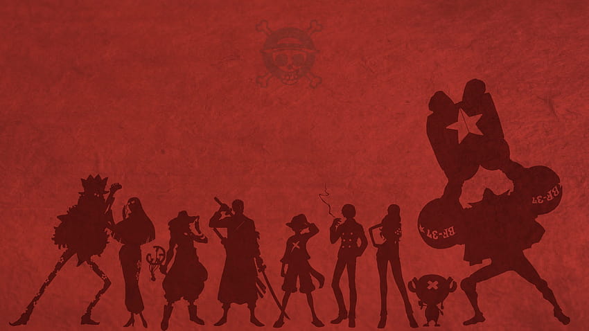 Luffy'nin ekibi, tek parça kırmızı HD duvar kağıdı