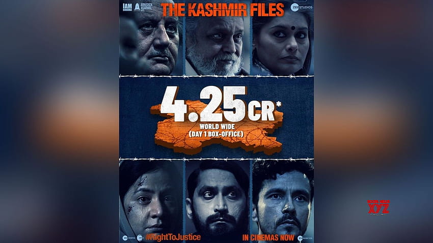 „The Kashmir Files“ von Vivek Agnihotri wird von einer Flut begeisterter Kritiken gefeiert – es bringt am ersten Tag 4,25 crores ein! HD-Hintergrundbild