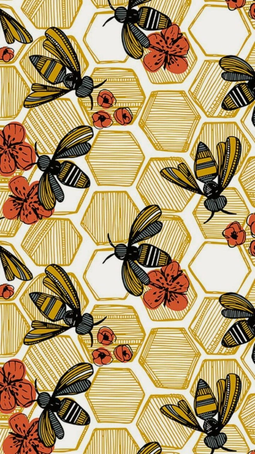 Pin di beauté, honey bee phone wallpaper ponsel HD