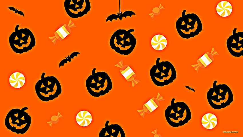 Halloween pattern, halloween pumpkin face HD wallpaper