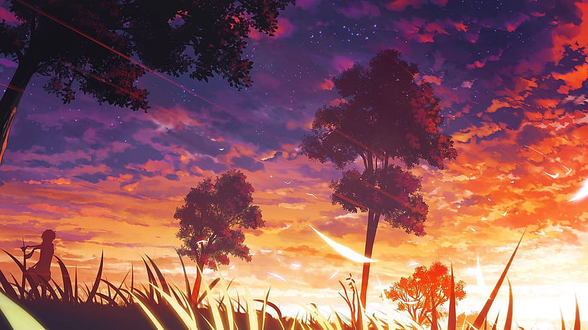 Anime Nature Aesthetic on Dog, aesthetic landscape HD wallpaper