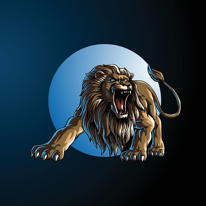 ilustrasi vektor hewan liar singa 5725956 Seni Vektor di Vecteezy, vektor singa wallpaper ponsel HD