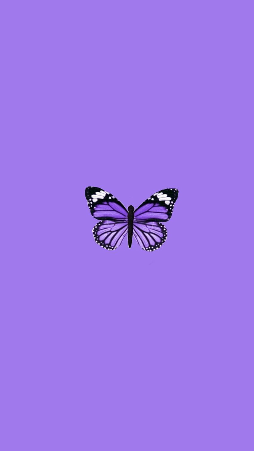 motyl w 2020 roku, estetyczne błyszczy fioletowe motyle Tapeta na telefon HD