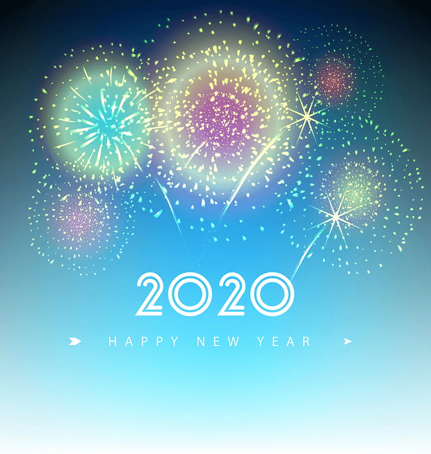 Le réveillon du Nouvel An 2020, tout le monde a pleinement célébré dans une bonne année 2020, de beaux cœurs et une couleur rose Fond d'écran de téléphone HD