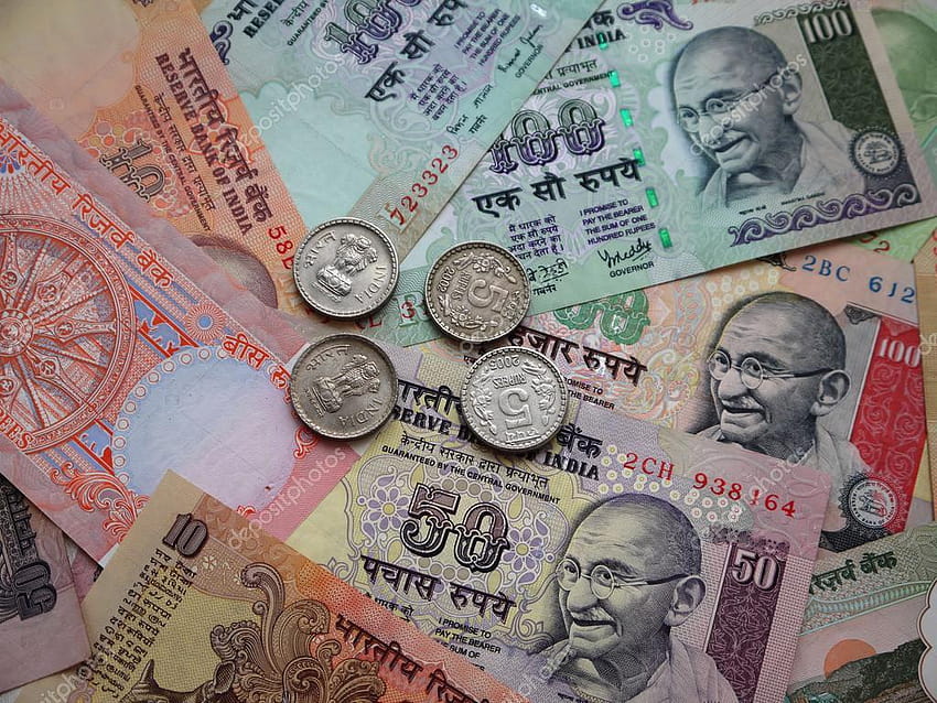 Индийски пари от хартия и монети, индийски рупии HD тапет