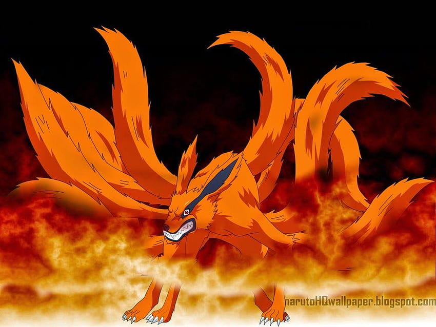 Kurama Kyuubi : Nine Tailed Demon Fox, nine tailed fox HD wallpaper