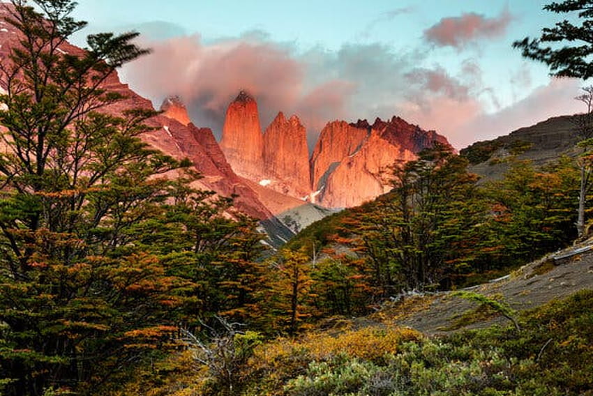 Patagonien, geschmückt im Herbst, Patagonien Herbst HD-Hintergrundbild