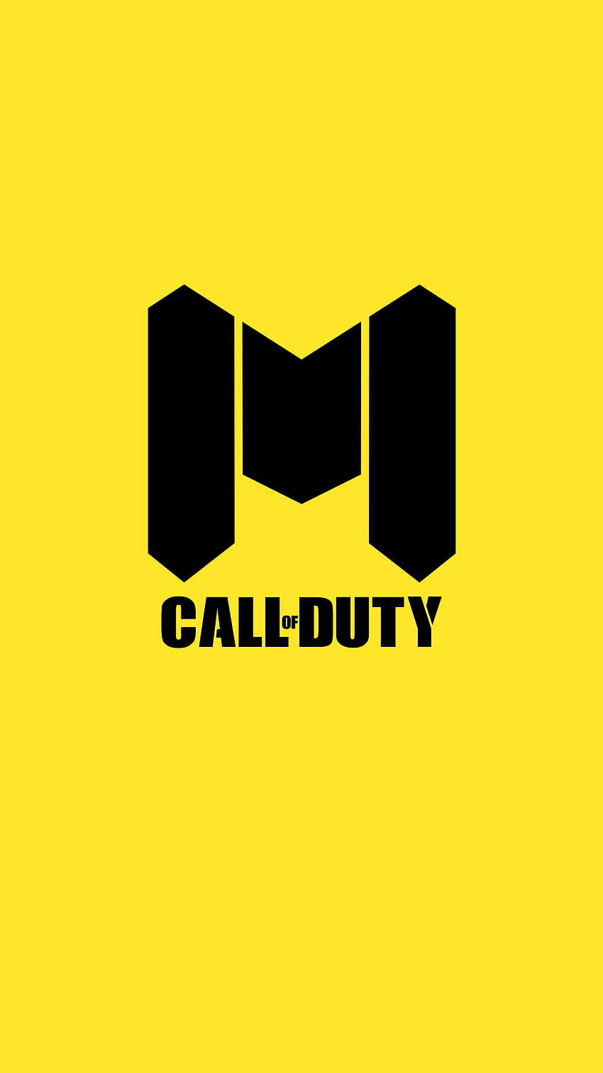 Call of Duty Mobile Logo Yellow Backgrounds Ultra Mobile, call of duty mobile iphone HD phone wallpaper