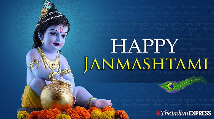 Happy Krishna Janmashtami 2019 Życzenia, status, cytaty Tapeta HD
