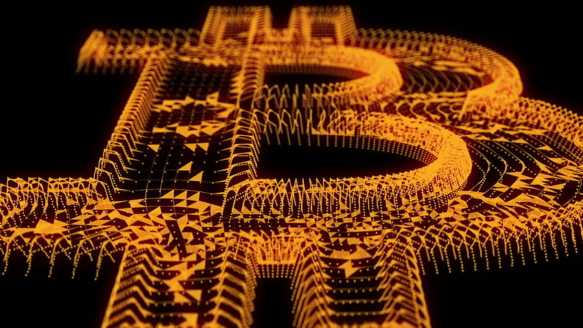 Tła logo Bitcoin w stylu cyfrowym Motion Backgrounds, bj groovy Tapeta HD