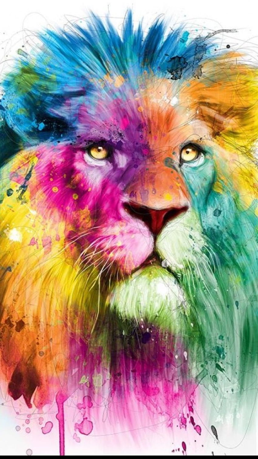 4 iPhone, lion graffiti HD phone wallpaper