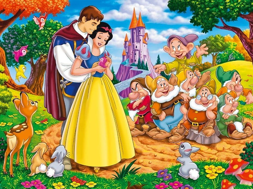 Analiza filmu Disneya: Królewna Śnieżka i siedmiu krasnoludków – Tala El Hallak, Królewna Śnieżka i siedmiu krasnoludków disney Tapeta HD