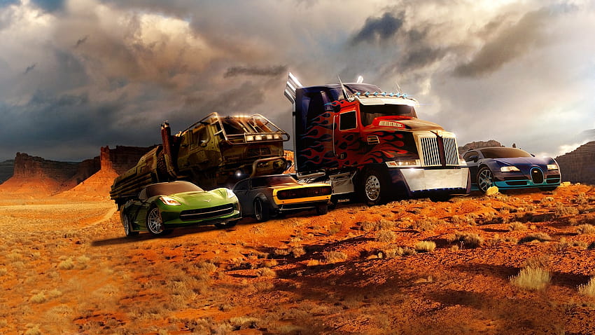 Optimus Prime, Bumblebee, Hound, Drift, dan Slingshot, trafo drift Wallpaper HD