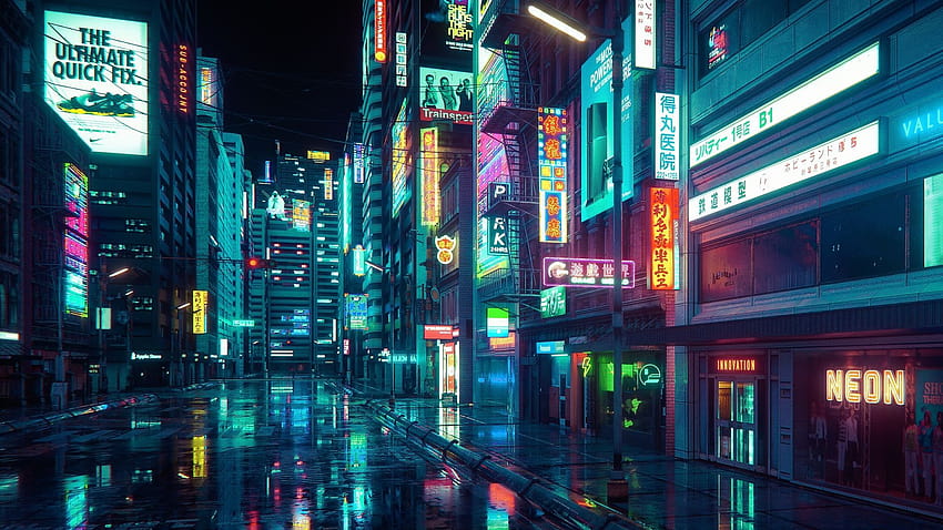 Hình nền Cyberpunk City sẽ mang lại cho bạn cảm giác đang ở trong một thành phố tương lai với tất cả những cảnh quan và cấu trúc công nghệ cao. Bạn sẽ yêu thích các chi tiết của thành phố này trên hình nền.