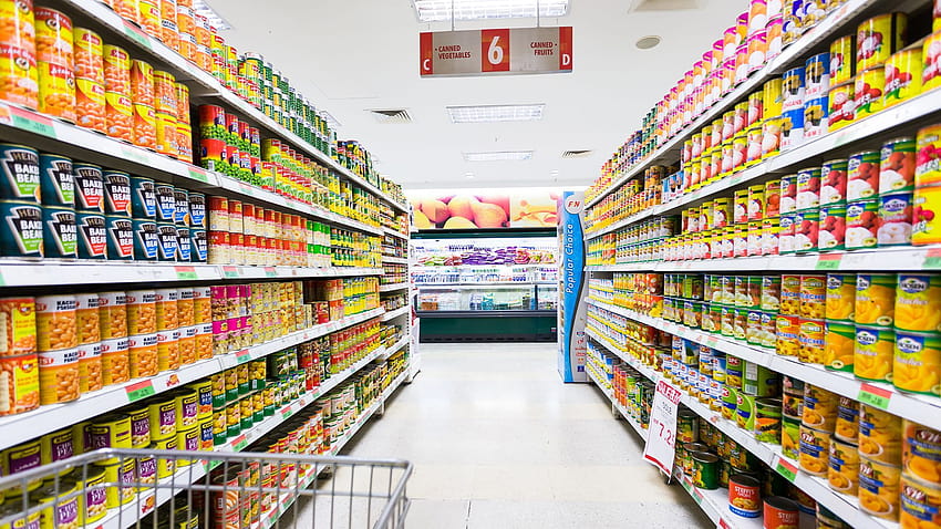 Супермаркет, хранителни стоки HD тапет