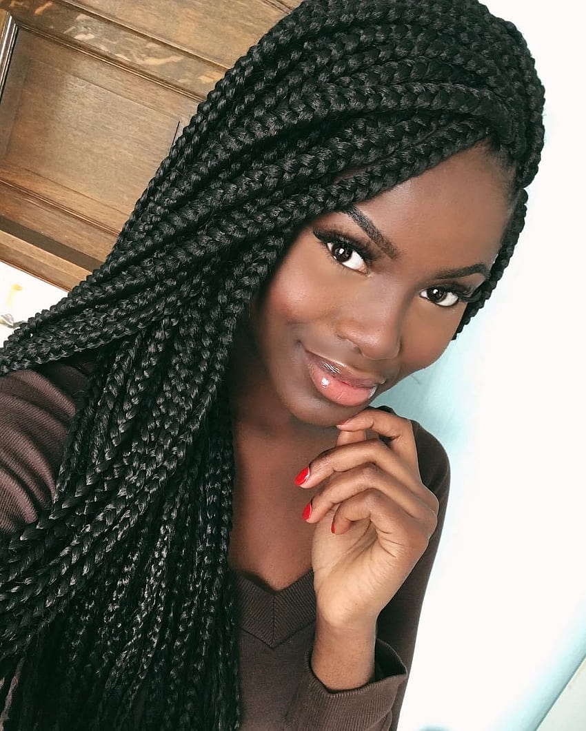 사랑스러운 아프리카 머리띠 Tumblr 아이디어 American African Haircut African Box Braids Tumblr, cute box braids HD 전화 배경 화면