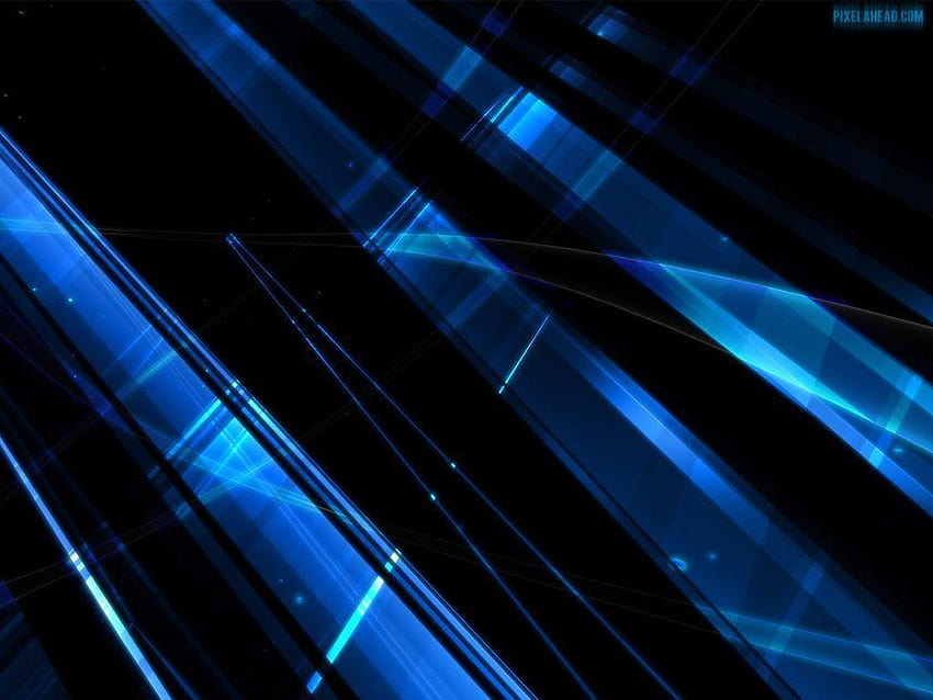 3D Black Abstract Group, background 3d biru HD wallpaper