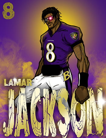 Lamar jackson cartoon HD wallpapers  Pxfuel
