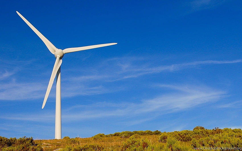 Energia wiatru Zielona Zrównoważona energia Naturalna energia wiatru Tapeta HD