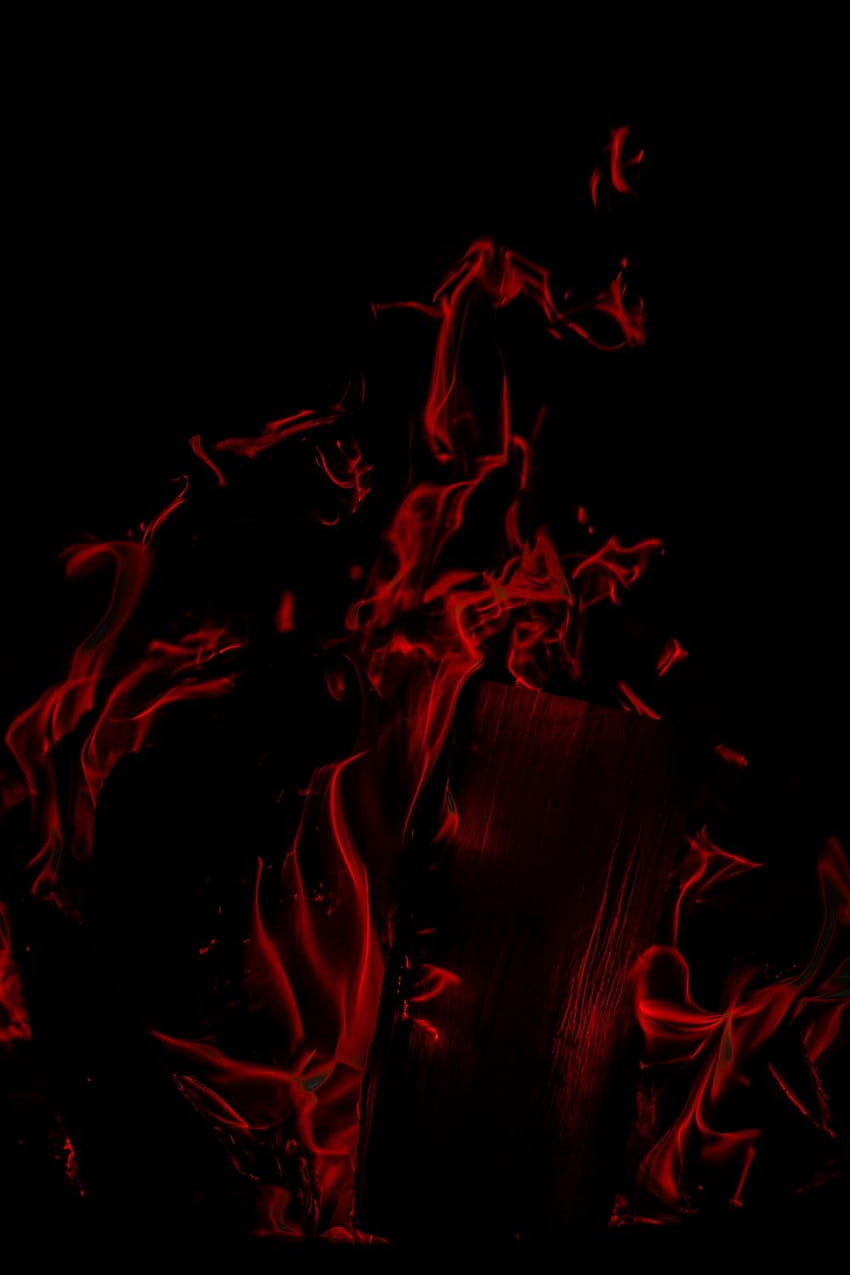 red and black fire digital –, black and red profile HD phone wallpaper