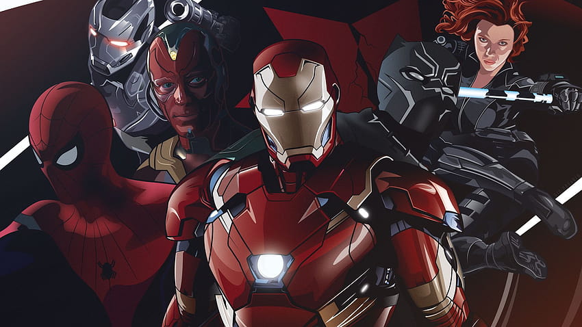 Avengers, super-héros marvel, équipe, oeuvre d'art, fond, 46a567, oeuvre d'art marvel Fond d'écran HD