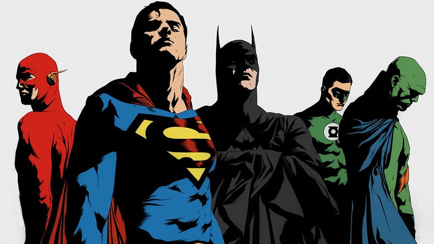 : илюстрация, Батман, карикатура, герой, супергерой, Зелен фенер, Светкавицата, комикси, Супермен, Лигата на справедливостта, измислен герой, комикс, супер злодей 1920x1080 HD тапет