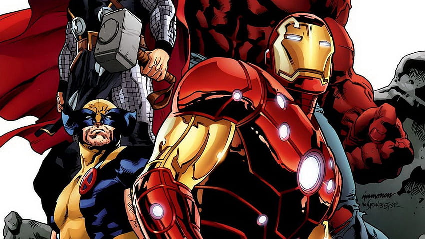 Komiks Iron Man Marvel, vintage Avengers Tapeta HD