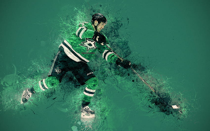Jamie Benn, Canadian hockey player, art HD wallpaper