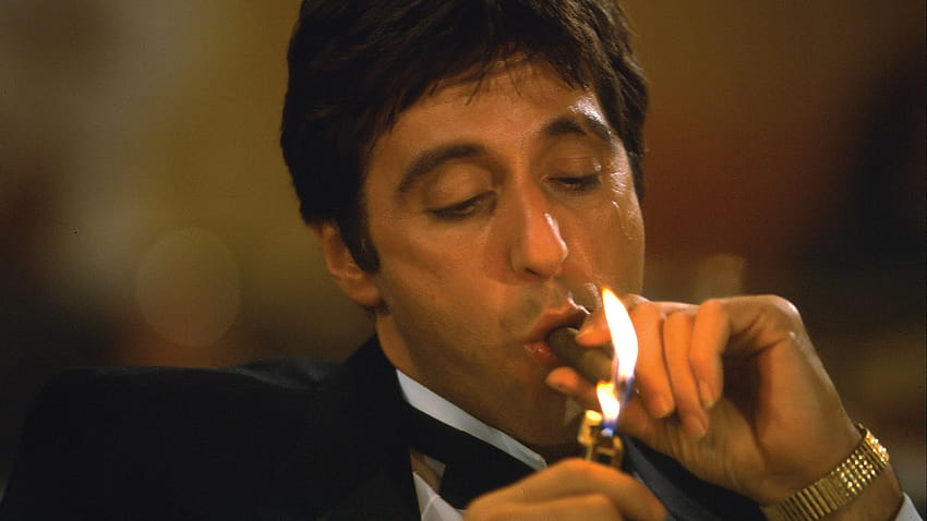 smoking, movies, Scarface, Al Pacino, cigars, Tony Montana, movie HD wallpaper