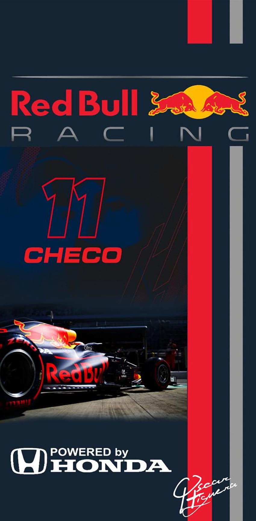 Checo Perez Red Bull โดย Higuera43 วอลล์เปเปอร์โทรศัพท์ HD
