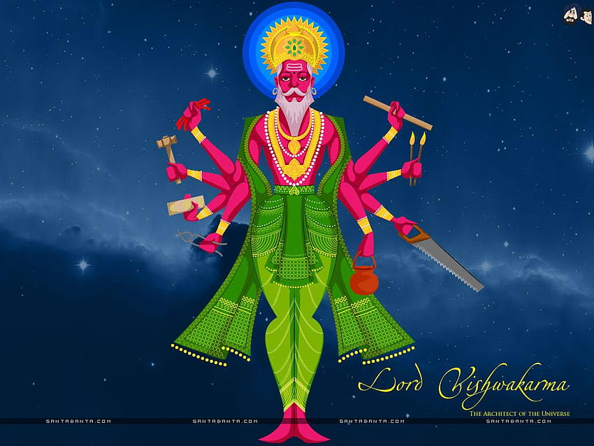 Penuh Lebar Tuhan Vishwakarma & saya, vishwakarma dev Wallpaper HD